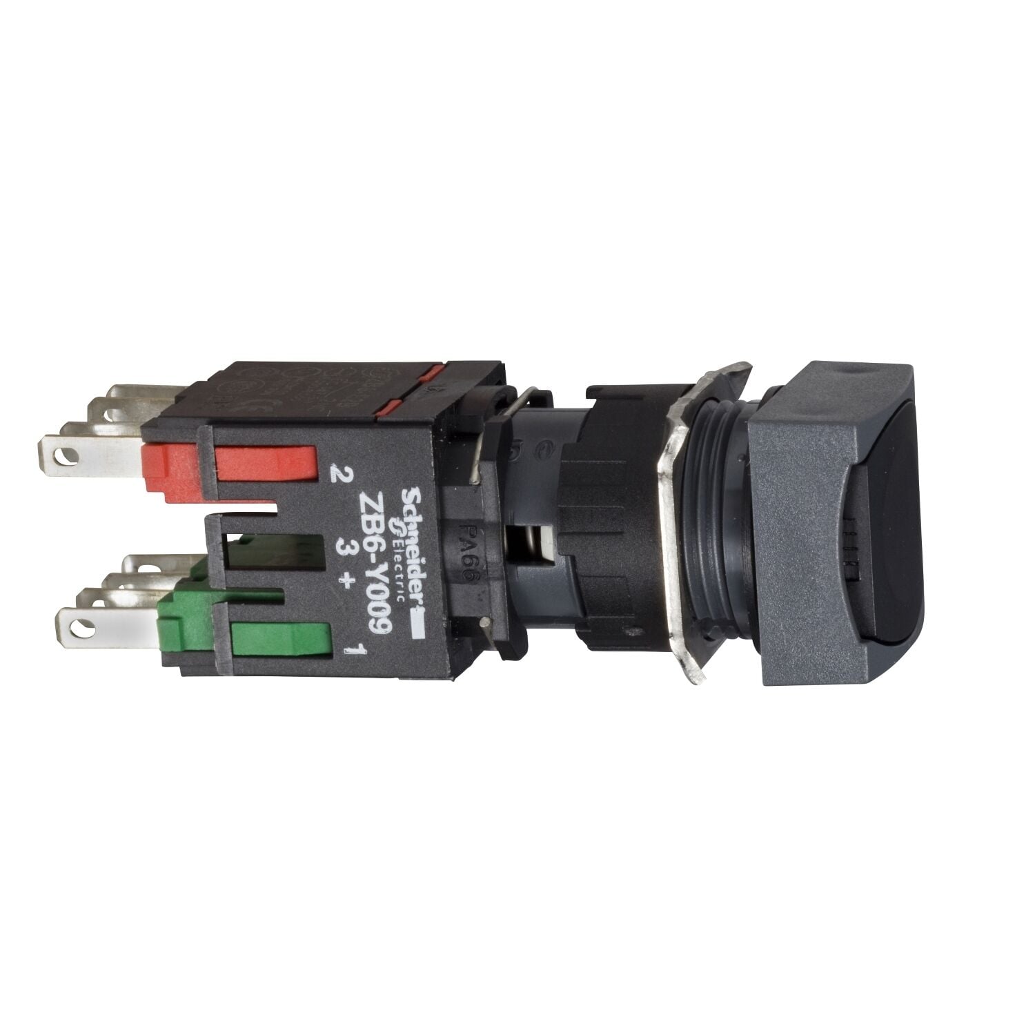 Schneider Electric XB6CA25B Siyah Kare Sıva Altı Eksiksiz Buton Ø16 Yaylı Dönüş 1Na+1Nk İşaretsiz