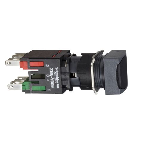 Schneider Electric XB6CA25B Siyah Kare Sıva Altı Eksiksiz Buton Ø16 Yaylı Dönüş 1Na+1Nk İşaretsiz