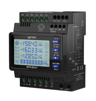 Entes MPR-26S-21 Demandlı Modbuslı 95-270 Vac/Dc Şebeke Analizörü M3582