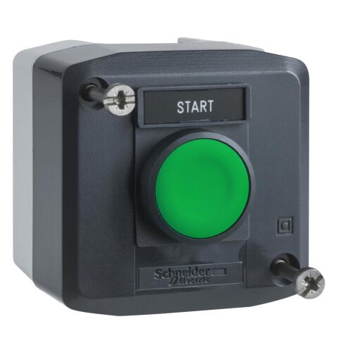 Schneider Electric XALD101H29 Koyu Gri İstasyon - 1 Yeşil Sıva Altı Buton Ø22 Yaylı Dönüş 1Na ''Başlatma''