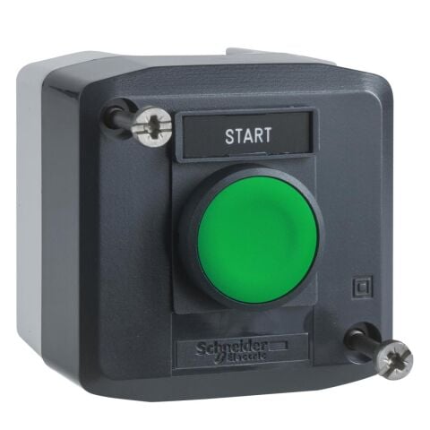 Schneider Electric XALD101H29 Koyu Gri İstasyon - 1 Yeşil Sıva Altı Buton Ø22 Yaylı Dönüş 1Na ''Başlatma''