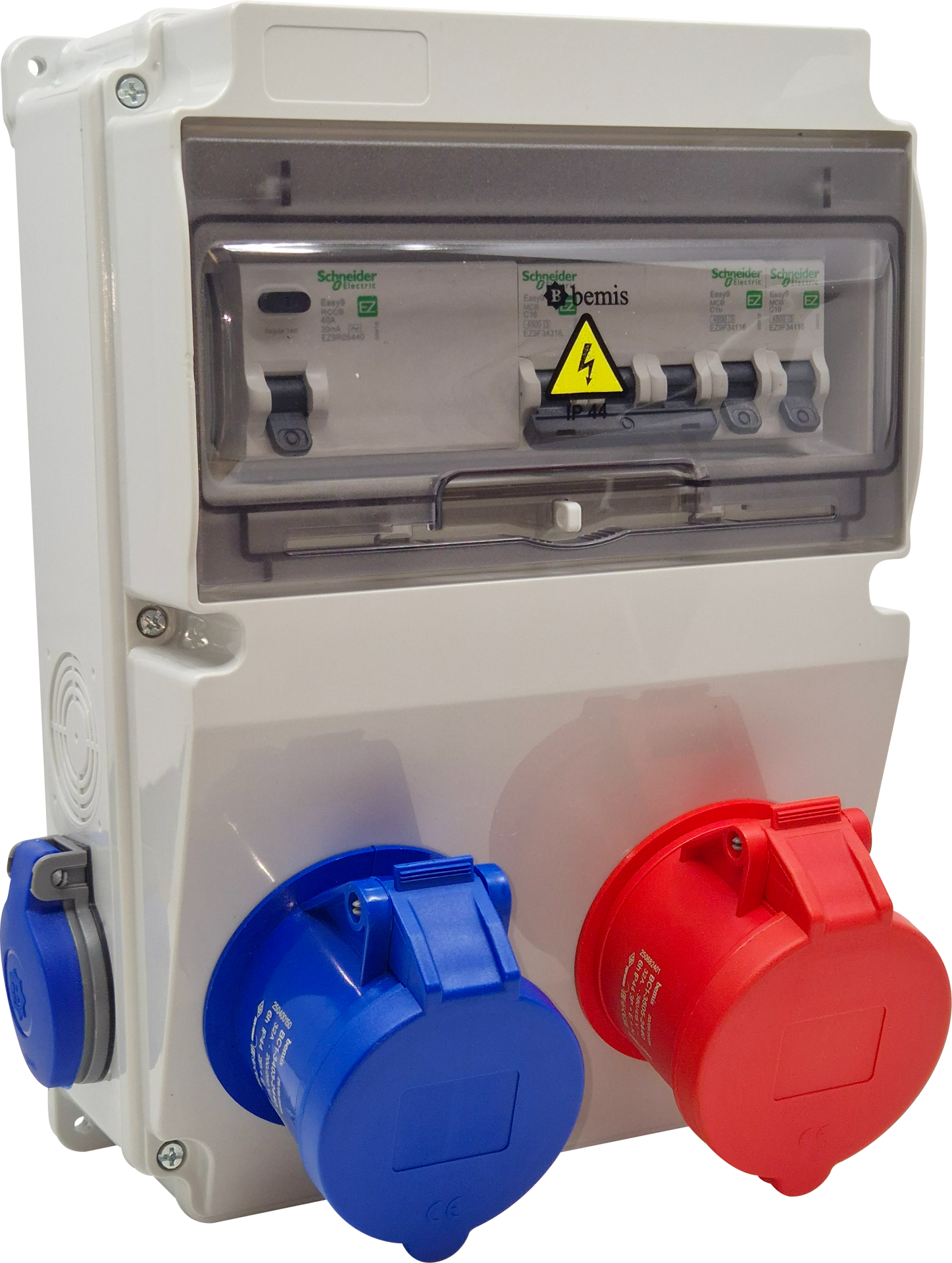 Bemis BD2M2134-1231-X 5/32A 1 Ad. Ön - 3/32A 220V 1 Ad. Ön - 1/16A 1 Ad. Yan Otomatlı Ip44 Kombinasyon (Taşınabilir Mobil Cihaz Kullanımına Uygundur)