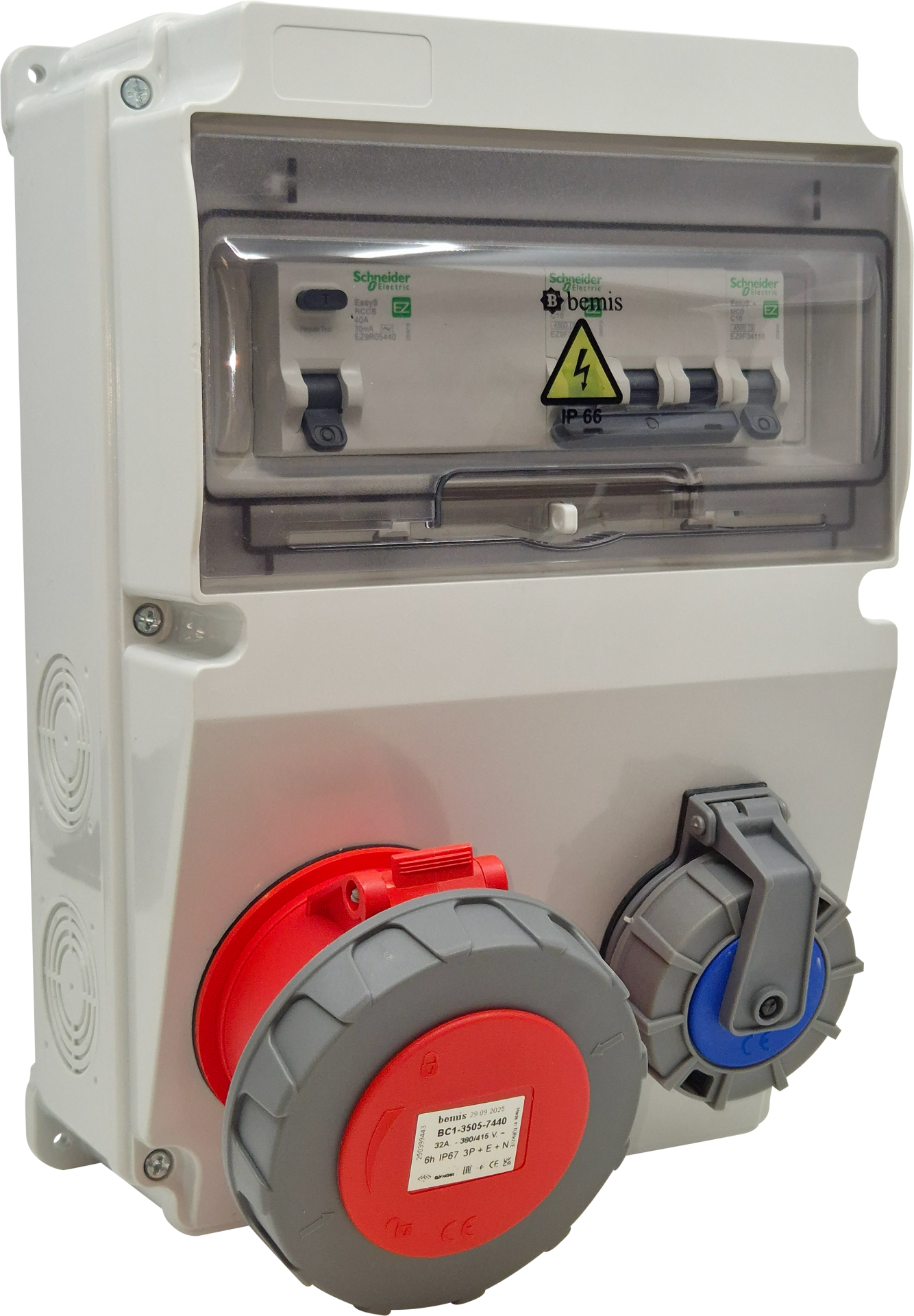 Bemis BD2M6130-1020-X 5/32A 1 Ad. Ön - 1/16A 1 Ad. Ön Otomatlı Ip66 Kombinasyon (Taşınabilir Mobil Cihaz Kullanımına Uygundur)