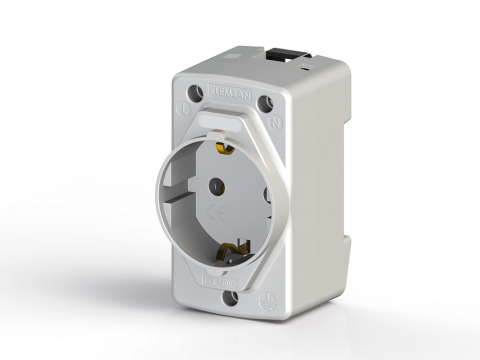 Klemsan 670200 Pano Prizi Topraklı LED'li