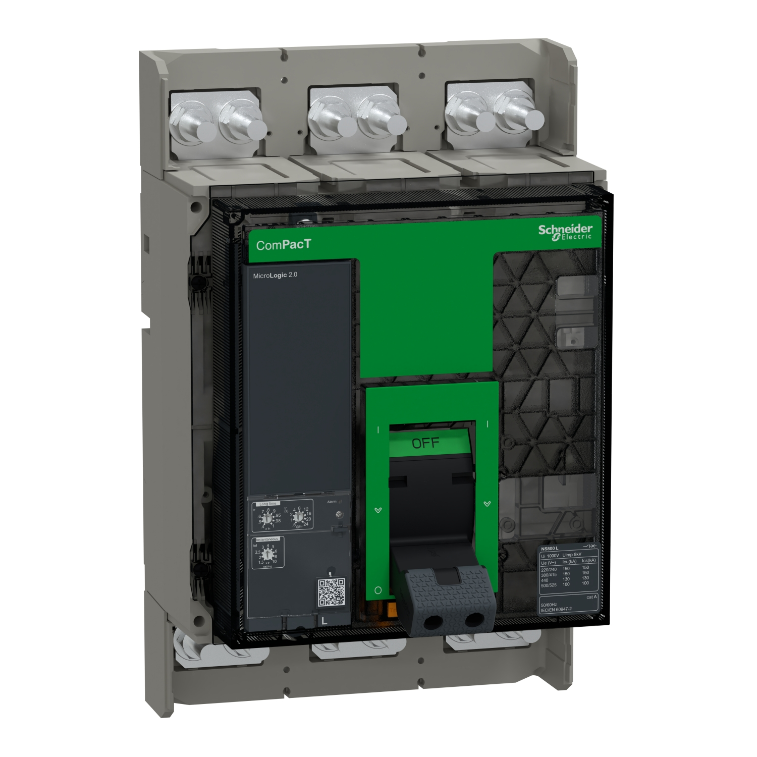 Schneider C080L320FM 150kA 3P 800A Sabit Manuel Kompakt Devre Kesici