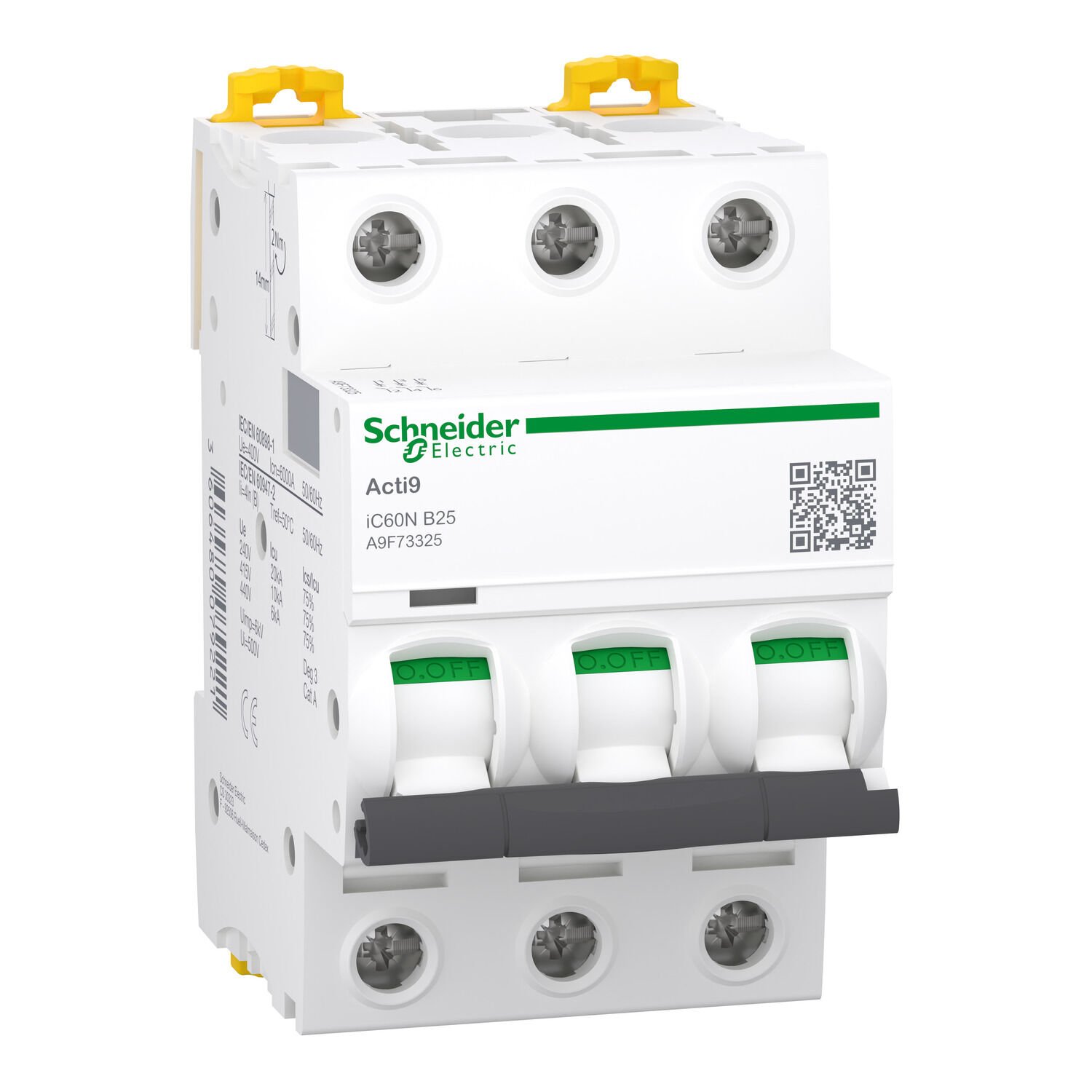 Schneider A9F73325 İc60n 3P 25A B Eğrisi Trifaze Otomatik Sigorta