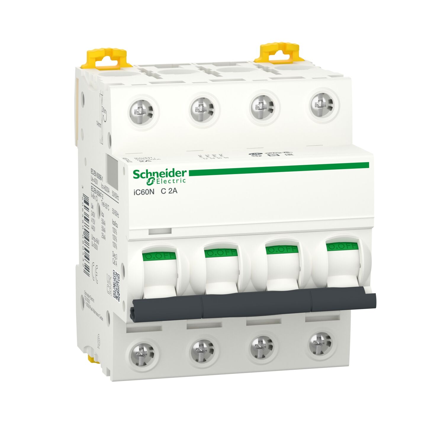 Schneider Electric A9F74402 İc60N - Minyatür Devre Kesici - 4P - 2A - C Eğrisi