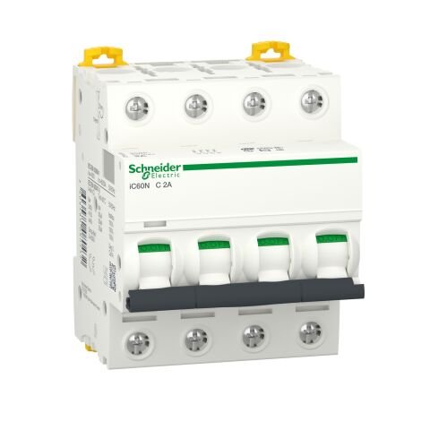 Schneider Electric A9F74402 İc60N - Minyatür Devre Kesici - 4P - 2A - C Eğrisi