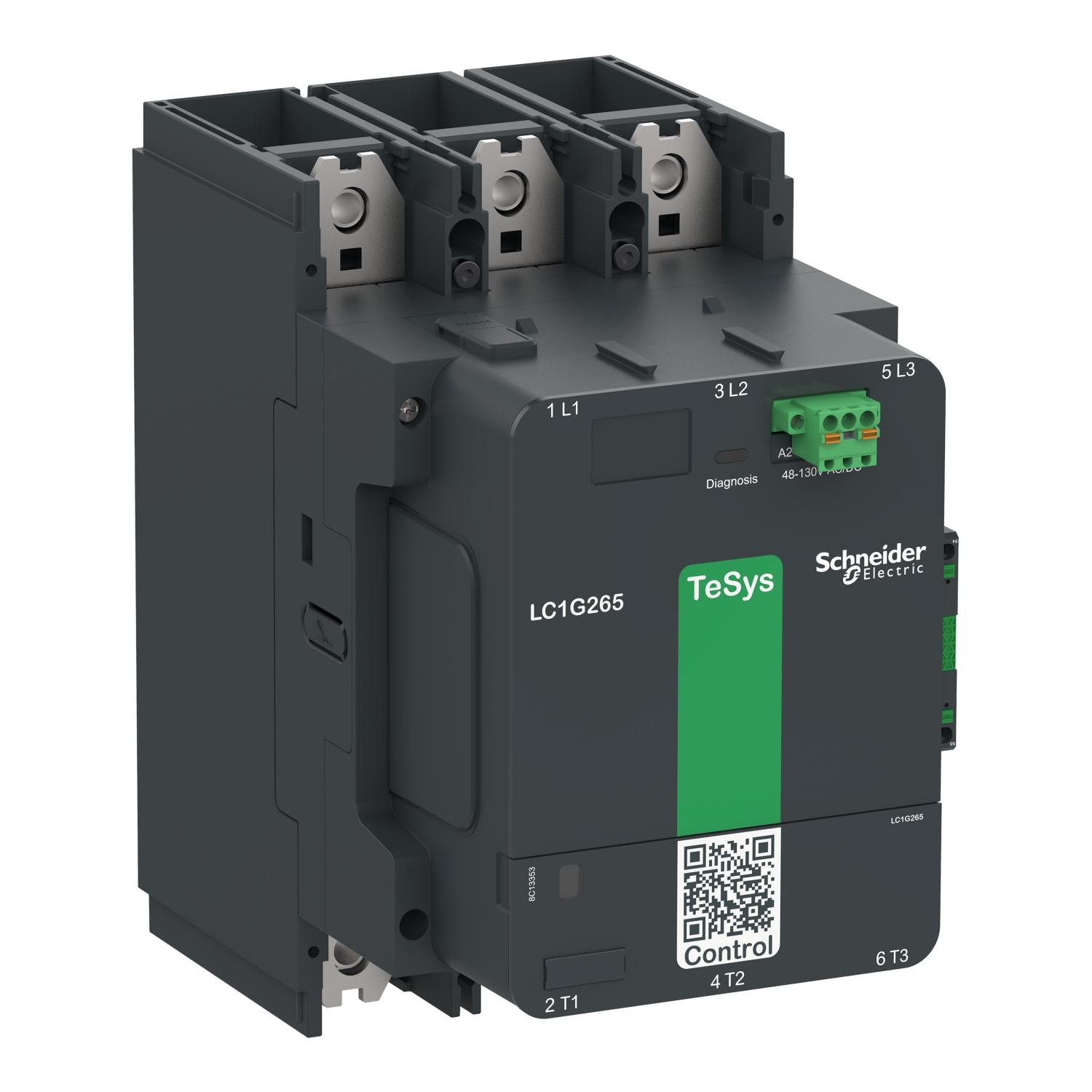 Schneider LC1G330KUEN 160 kW 330A 100-250V AC/DC 3P TeSys Giga Kontaktör