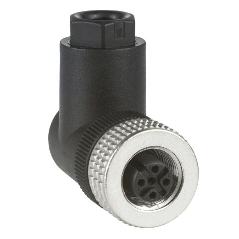 Telemecanique Sensors XZCC12FCM40B Kablolu Konnektör Dişi M12 4Pim Dirsekli
