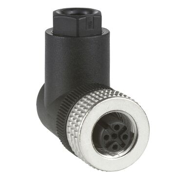Telemecanique Sensors XZCC12FCM40B Kablolu Konnektör Dişi M12 4Pim Dirsekli