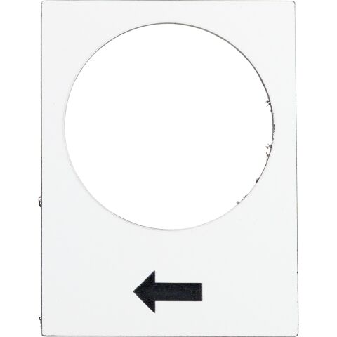 Schneider Electric ZB2BY4901 Yazı - 30 X 40 Mm - Beyaz - Yükselt Veya Sağa, Yavaş
