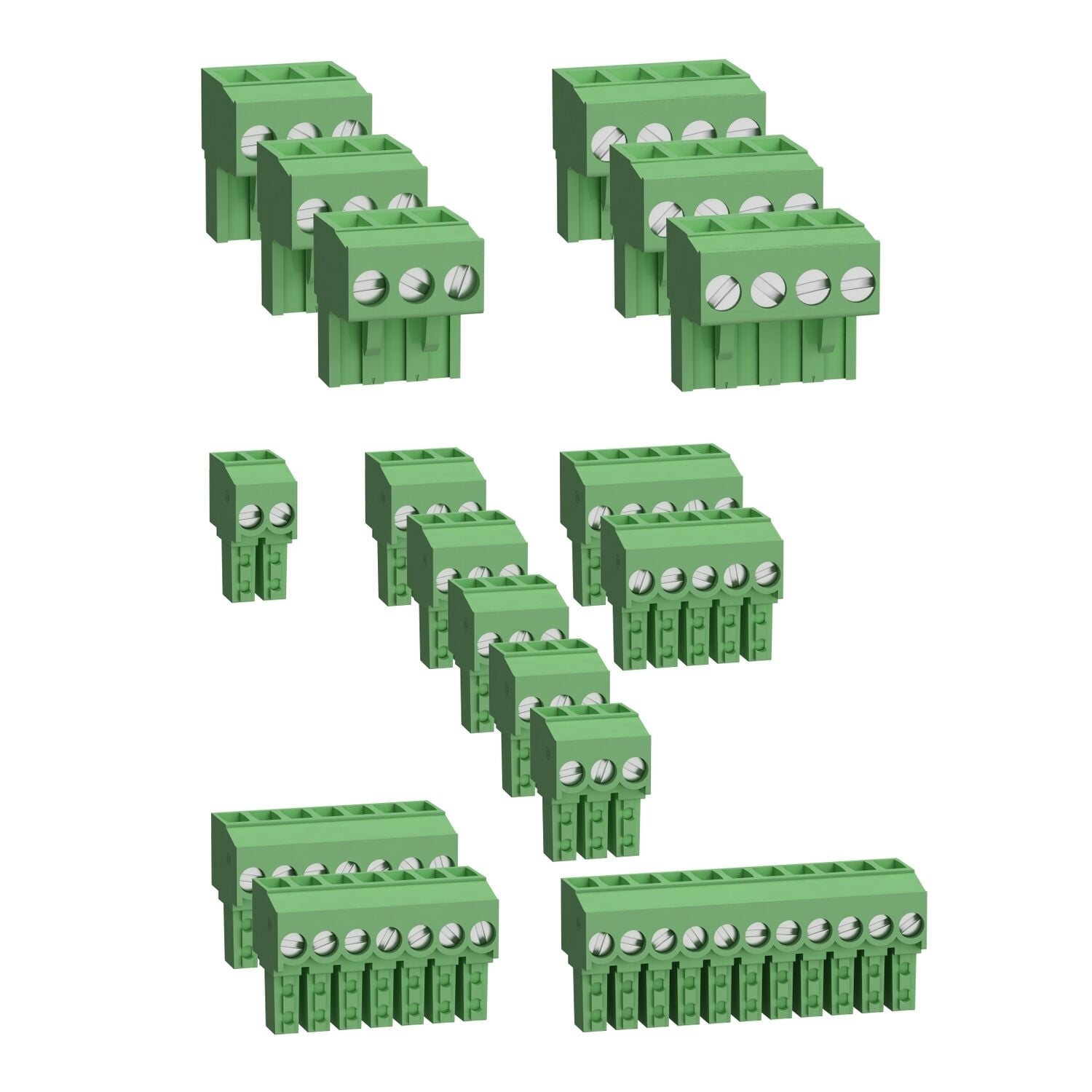 Schneider TM172ASCTB42 42 IO Vidalı Terminal Blokları Yeşil Klemens