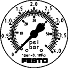 Festo 162843 FMAP-63-4-1/4-EN flanşlı hassas manometre