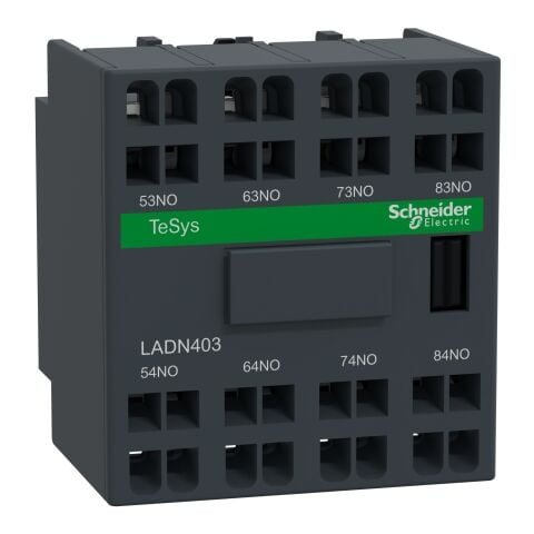 Schneider Electric LADN403 Tesys D - Yardımcı Kontak Bloğu - 4 Na - Yaylı Terminaller
