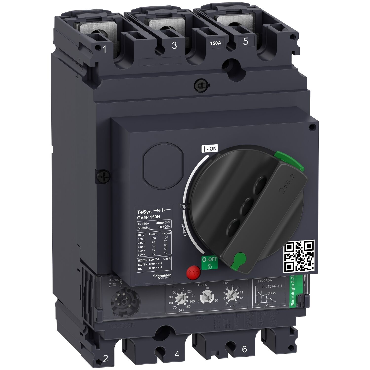 Schneider Electric GV5P150H Tesys Gv5 Motor Devre Kesici Termik Many. 150A 70Ka