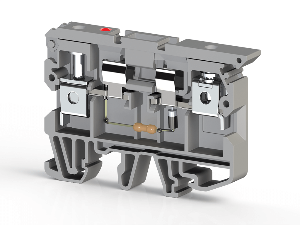 Klemsan 351519-ASK 2LD 110 VAC Gri Klemens