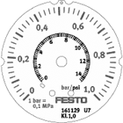 Festo 161129 FMAP-63-1-1/4-EN flanşlı hassas manometre