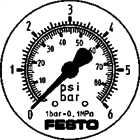 Festo 161130 FMAP-63-6-1/4-EN flanşlı hassas manometre