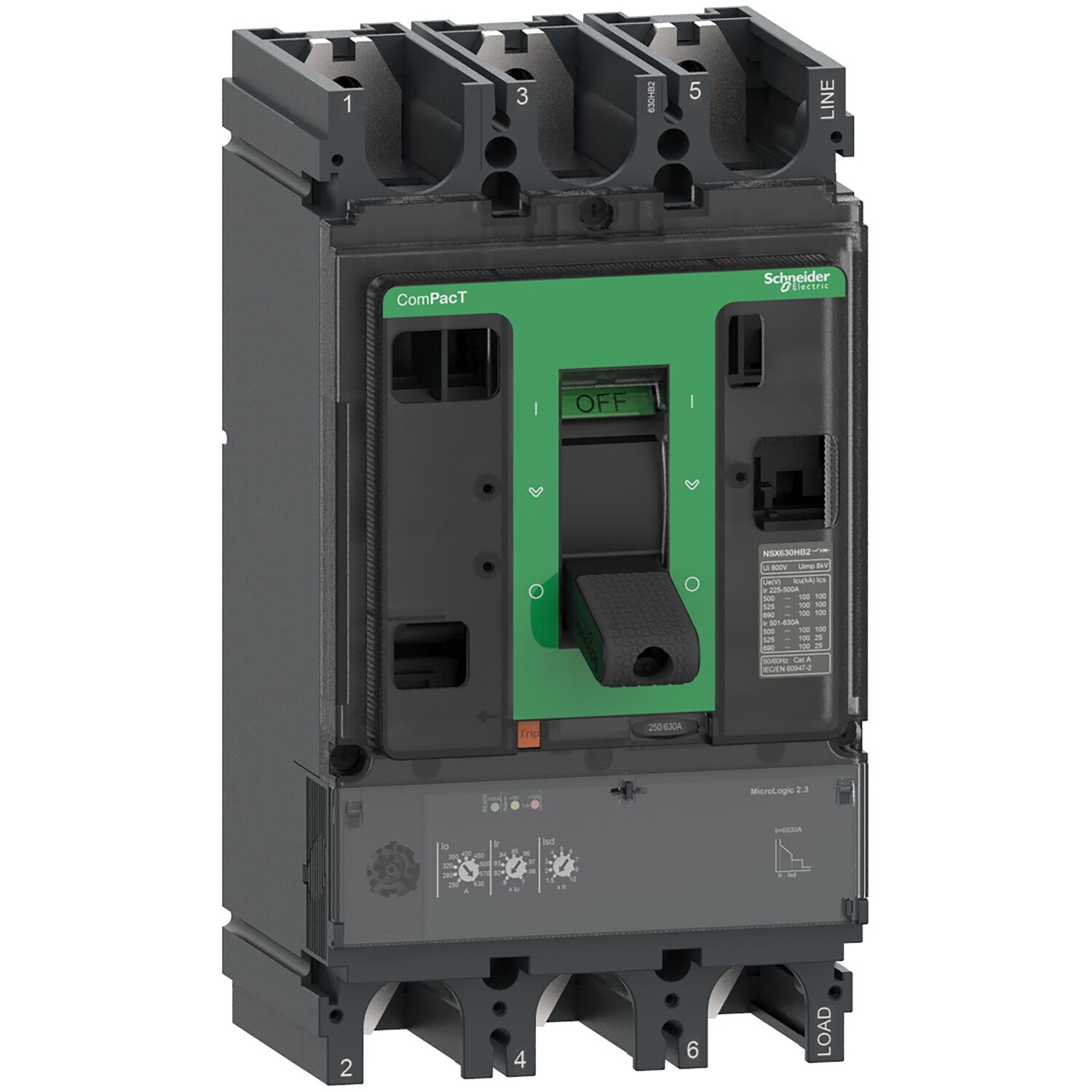 Schneider Electric C40N32D400 ComPacT Şalter NSX400N 50kA AC 3P3D 400A 2.3