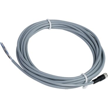 Telemecanique Sensors XZCPV0941L5 Kablolu Konnektör Düz Dişi M12 4Pim Pvc 5M