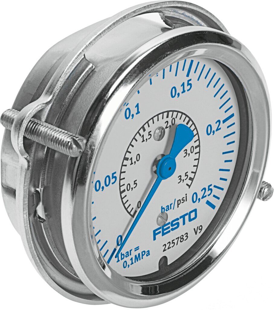 Festo 225783 FMA-63-0,25-C flanşlı manometre