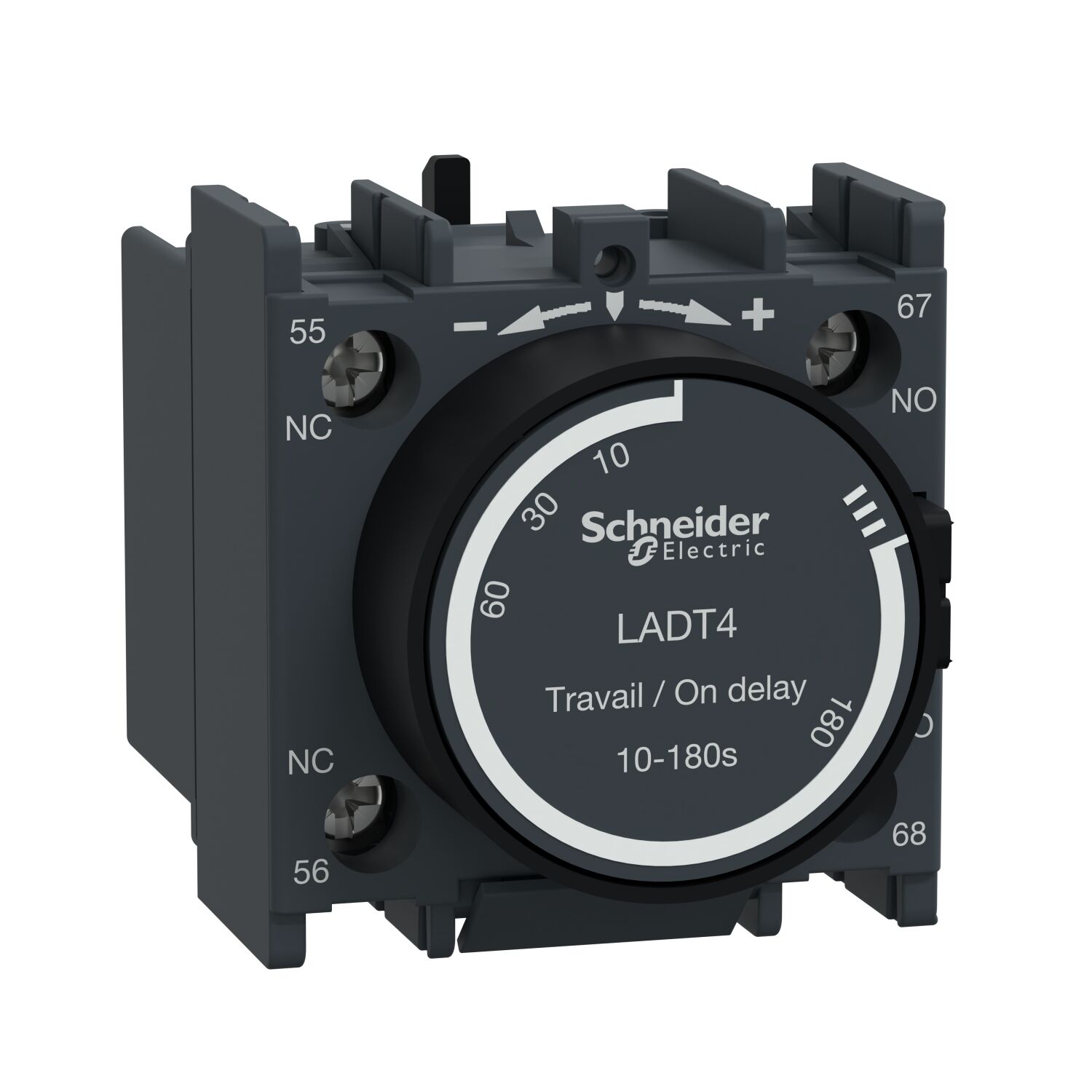 Schneider Electric LADT4 Tesys D - Zaman Geckm Yard Kontk Bloğu - 1Na + 1Nk - Vida Kelepçesi Terminalleri