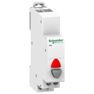 Schneider Electric A9E18039 Acti9 İpb 1Nk Gri Tek Basmalı Düğme - Gösterge Işığı Kırmızı 12-48Vac/Dc