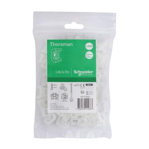 Schneider Electric IMT47002 Thorsman 7.6mm Yapışkanlı Kablo Bağı