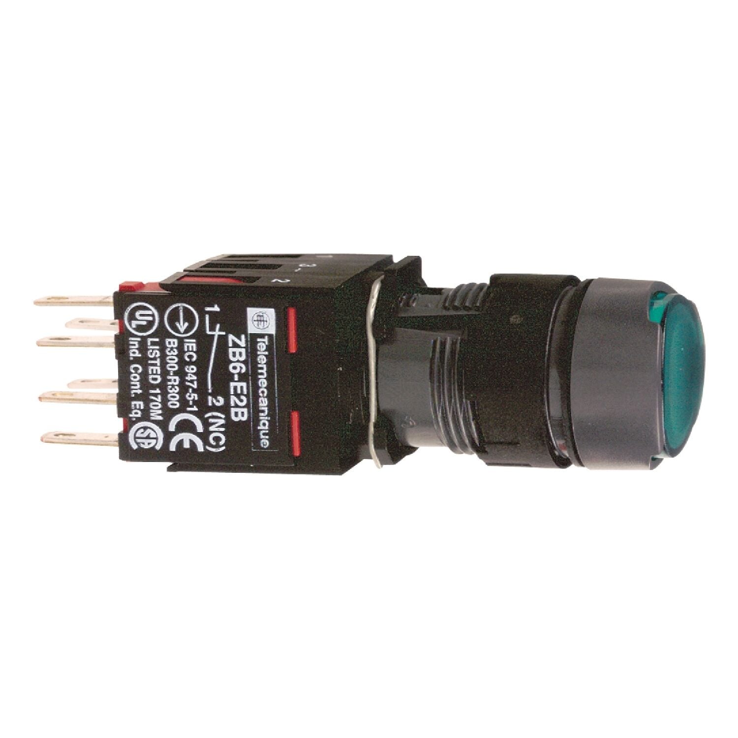 Schneider Electric XB6AW3B1B Yeşil  Işıklı Buton Ø16 Yaylı Dönüş 1Na 12...24V
