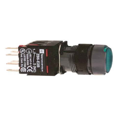 Schneider Electric XB6AW3B1B Yeşil  Işıklı Buton Ø16 Yaylı Dönüş 1Na 12...24V