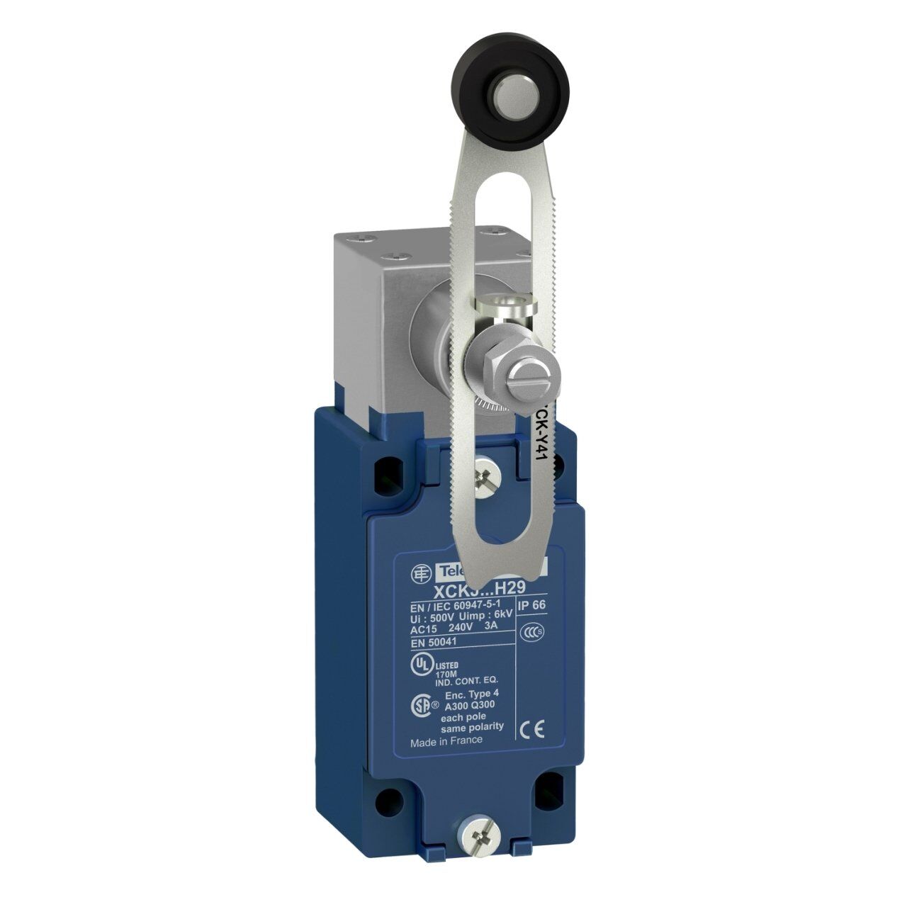 Telemecanique Sensors XCKJ10541 Telemecanique Sensors Limit Anahtarı Xckj - Termopl Makaralı Manivl Değ Uzunluk - 1Nk+1Na - Ani - Pg13