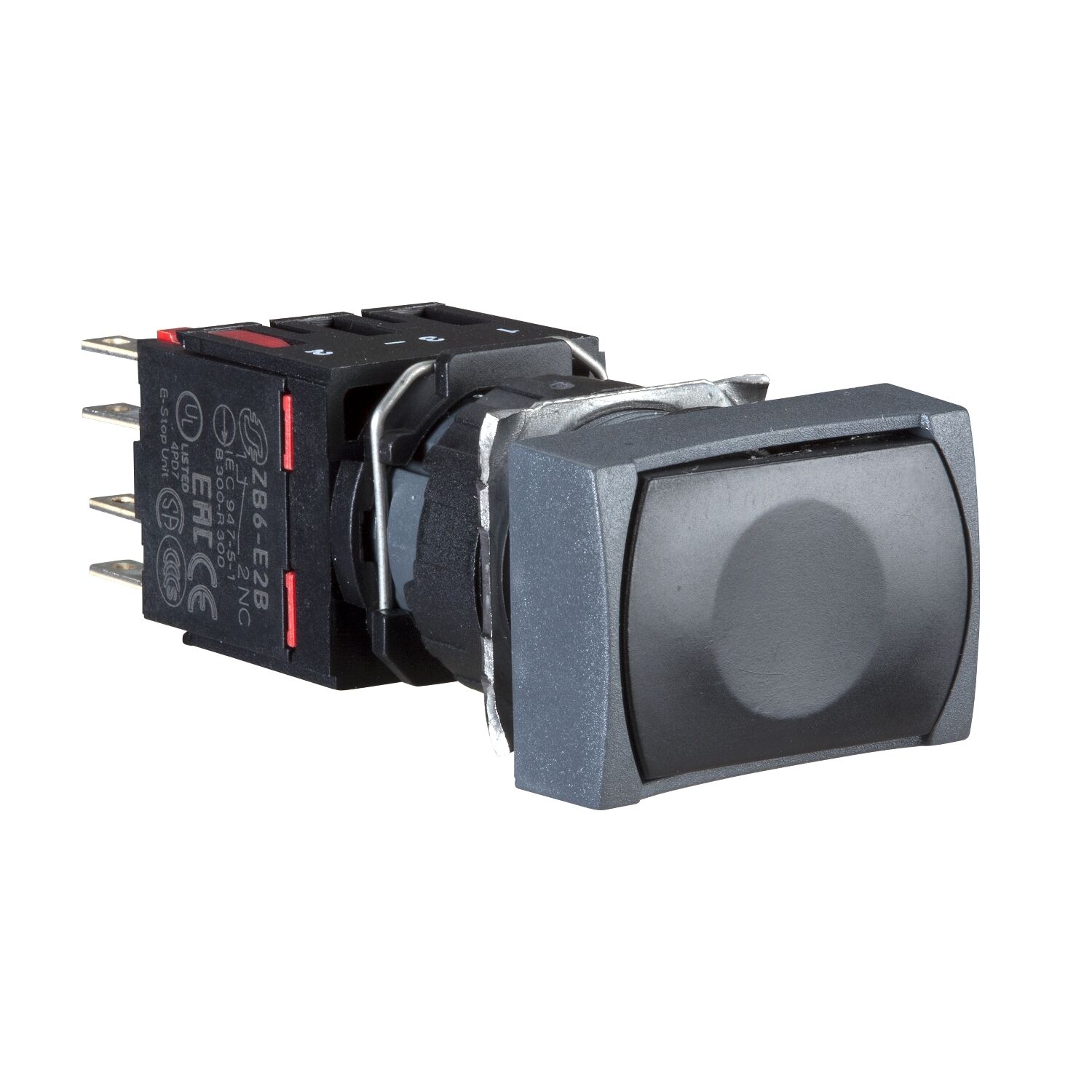 Schneider Electric XB6DA22B Siyah Dikdörtgen Buton Ø16 Yaylı Dönüş 1Nk İşaretsiz