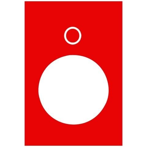 Schneider Electric ZB2BY2931 Yazı - 30 X 40 Mm - Kırmızı - 0