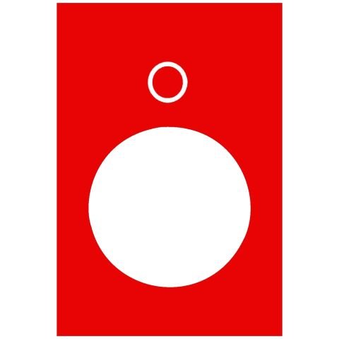 Schneider Electric ZB2BY2931 Yazı - 30 X 40 Mm - Kırmızı - 0