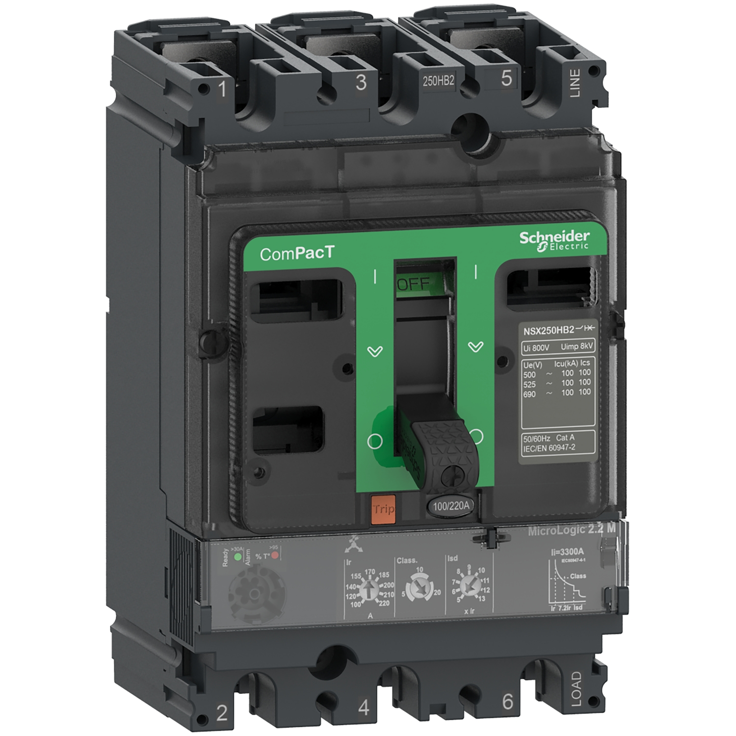 Schneider C16H32M150 70kA 3P3D 150A AC Compact Şalter