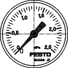 Festo 162837 MA-50-2,5-1/4-EN Manometre