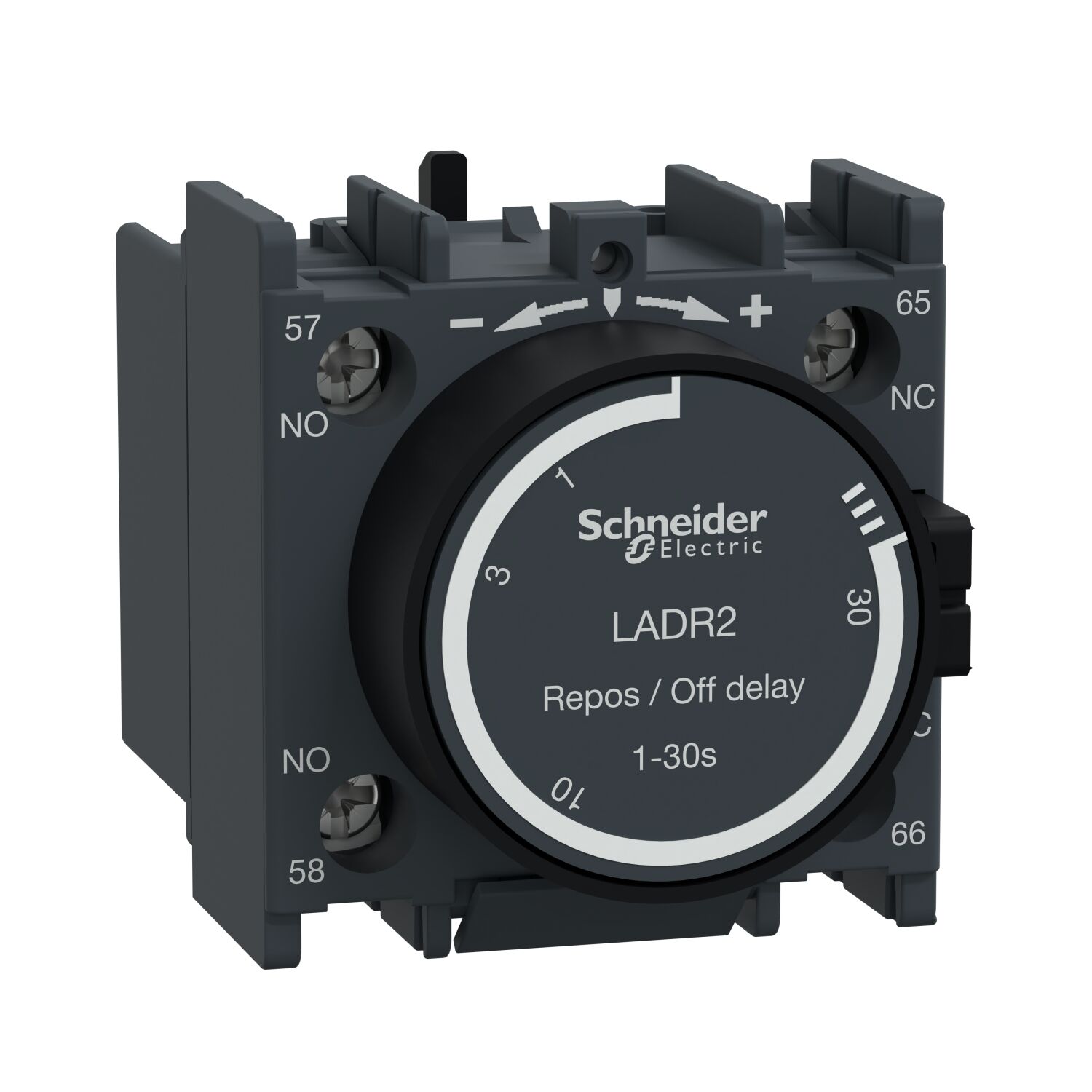 Schneider Electric LADR2 Tesys D - Zaman Geckm Yard Kontk Bloğu - 1Na + 1Nk - Vida Kelepçesi Terminalleri