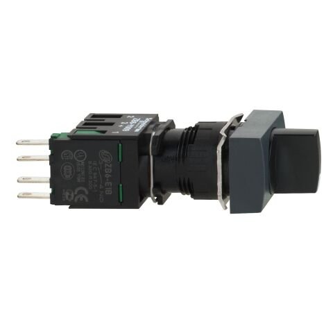 Schneider Electric XB6DD221B Siyah Dikdörtgen Mandal Buton Ø16 2 Konumlu Sabit 1Na