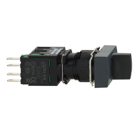 Schneider Electric XB6DD221B Siyah Dikdörtgen Mandal Buton Ø16 2 Konumlu Sabit 1Na