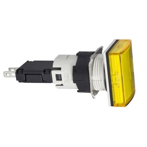 Schneider Electric XB6DV5BB 12...24V Entegre Led'Li Dikdörtgen Sarı Eksiksiz Pilot Işığı Ø16