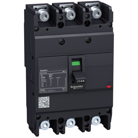 Schneider Electric EZC250F3160 devre kesici EasyPact EZC250F - TMD - 160 A - 3 kutuplu 3d