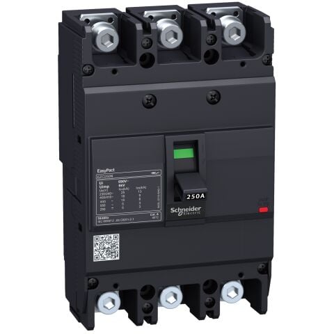 Schneider Electric EZC250F3160 devre kesici EasyPact EZC250F - TMD - 160 A - 3 kutuplu 3d