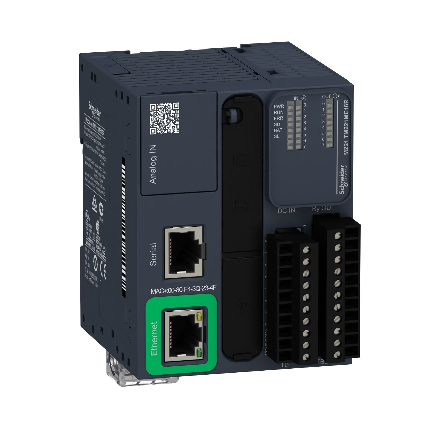 Schneider Electric TM221ME16R Kontrolör M221-16 Gç Rölesi Ethernet Modular