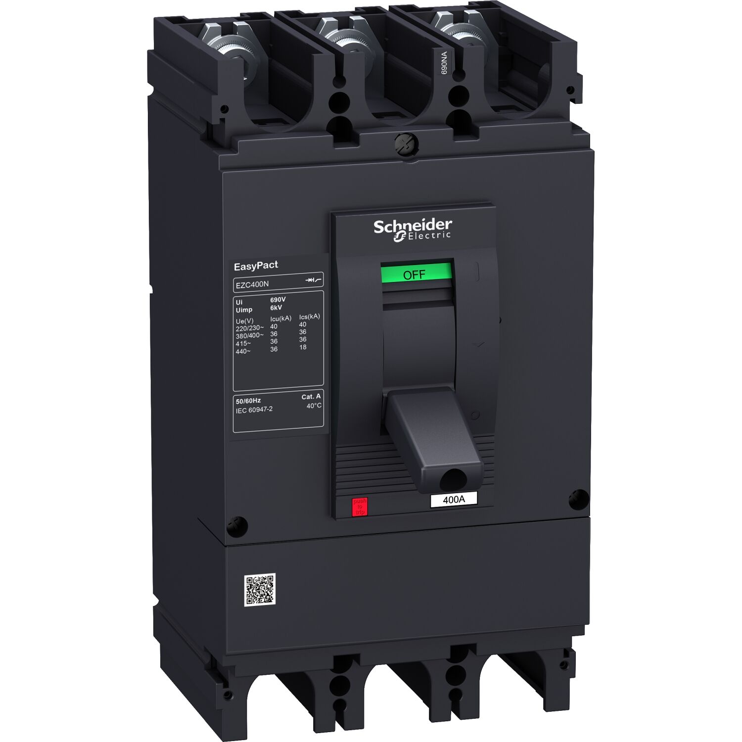 Schneider Electric EZC630H3500N Ezc Devre Kesici 3P 50 Ka 220/240 V500A Mccb