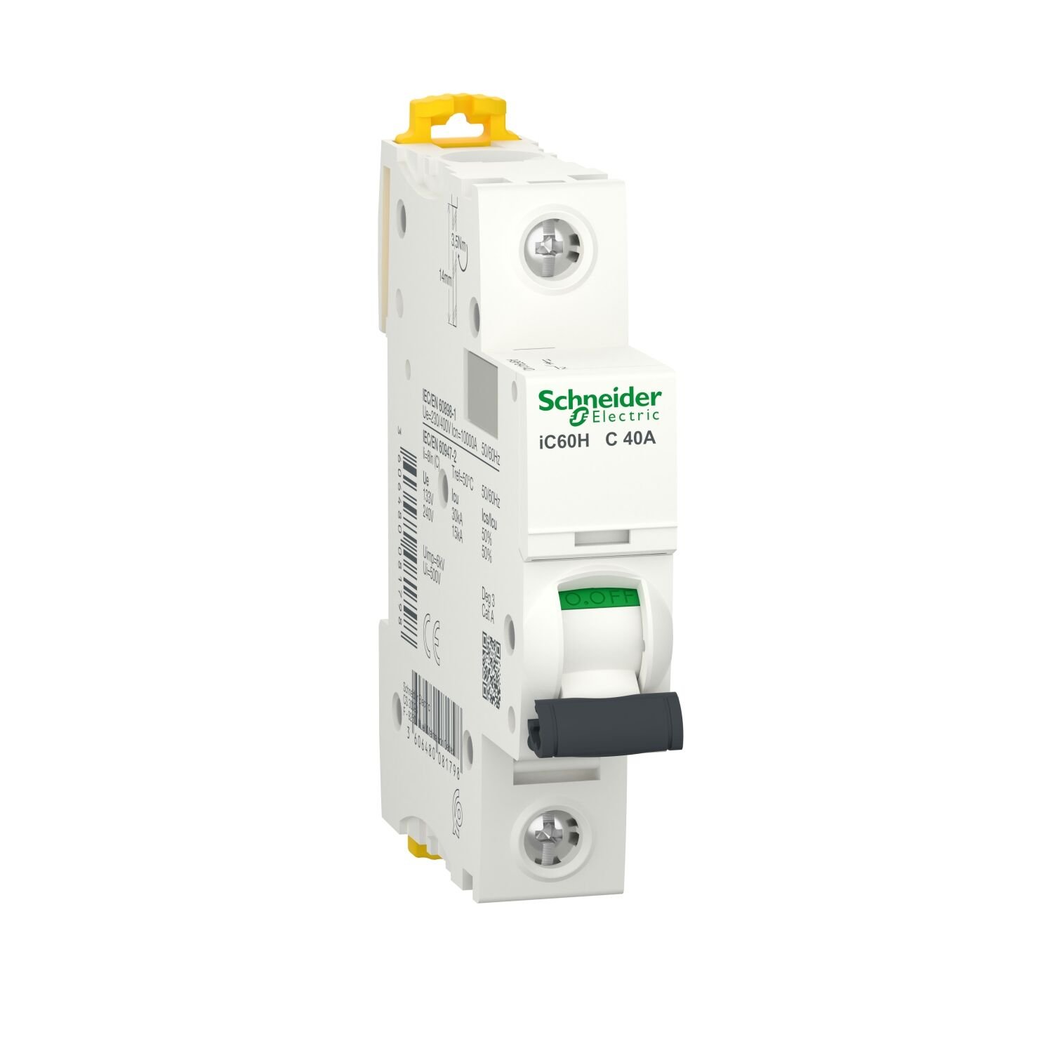 Schneider Electric A9F84140 İc60H - Minyatür Devre Kesici - 1P - 40A - C Eğrisi