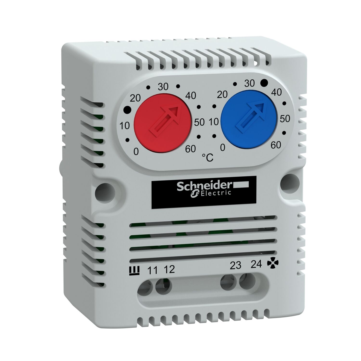 Schneider Electric NSYCCOTHD Climasys Cc - Çift Termostat 250V - Sıcaklık Aralığı 0…60°C - 1Na/Nk - °C