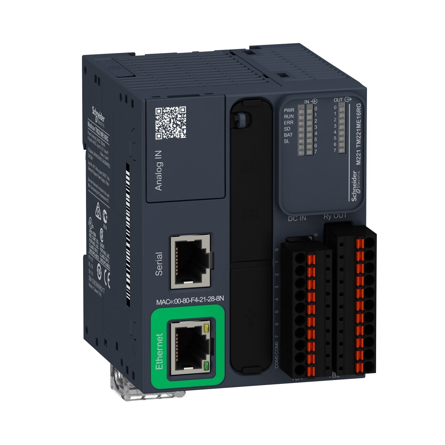 Schneider Electric TM221ME16RG Kontrolör M221 16 Gç Rölesi Ethernet Yayı