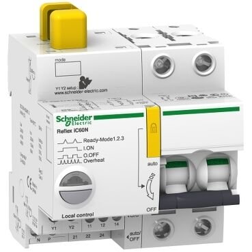 Schneider Electric A9C62210 Reflex İc60N Ti24 10 A 2P Eğri C Entegre Kontrol Mcb