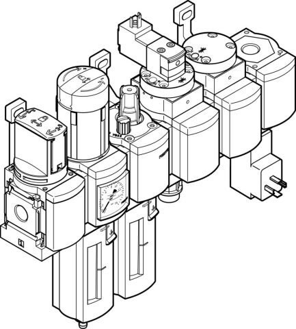 Festo 543581 Msb6N-1/2:C3J2M1D1A1F3-Wp Service Unit Combination